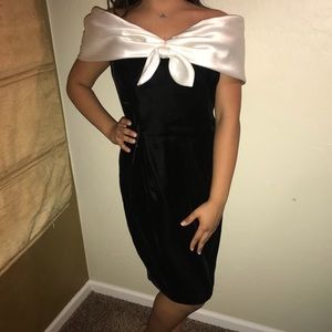 Off the shoulder velvet dress
